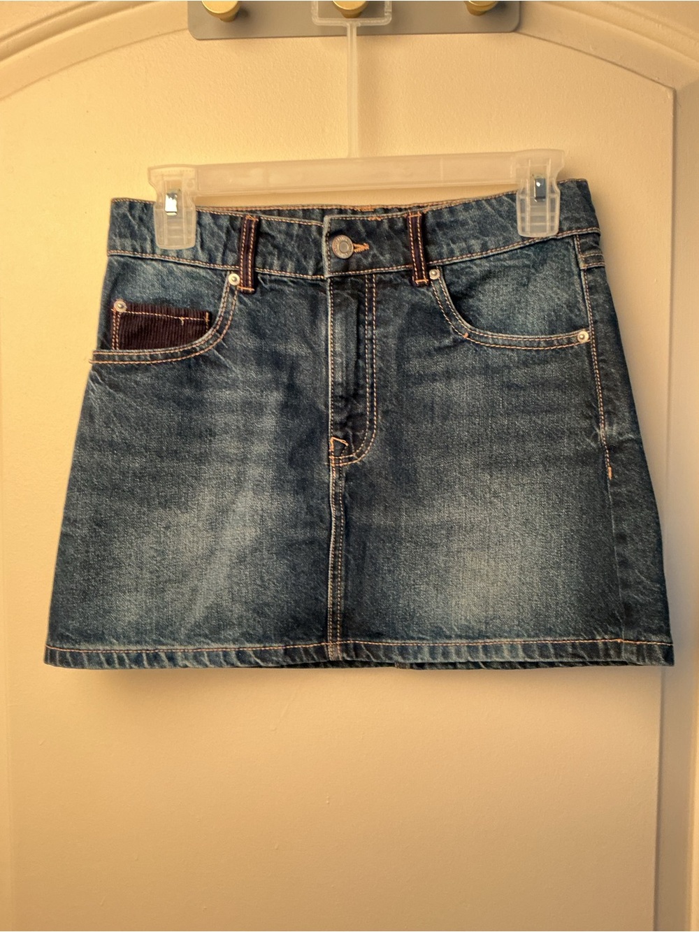 Girls Blue Denim Mini Skirt